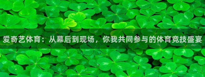爱奇艺体育：从幕后到现场，你我共同参与的体育竞技盛宴